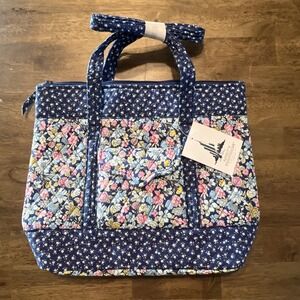 Misty Harbor Tote Bag Purse Floral Pattern New With Tags
